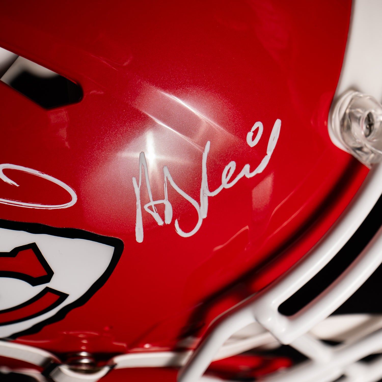 Casco Firmado Patrick Mahomes and Andy Reid - Kansas City Chiefs